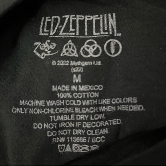 Hot Topic Led Zeppelin United States of America 1977 Black Soft Band Tee M - Picture 6 of 6